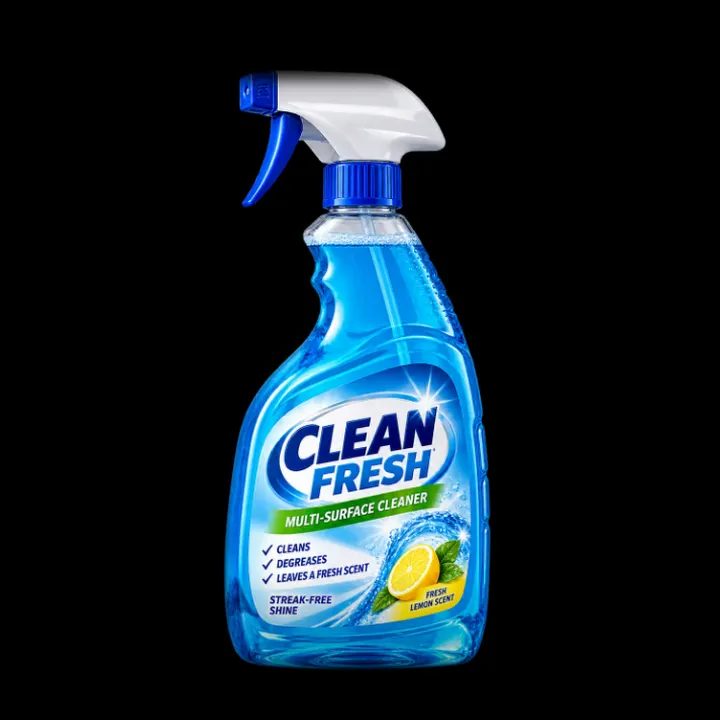 A trigger spray cleaner bottle.